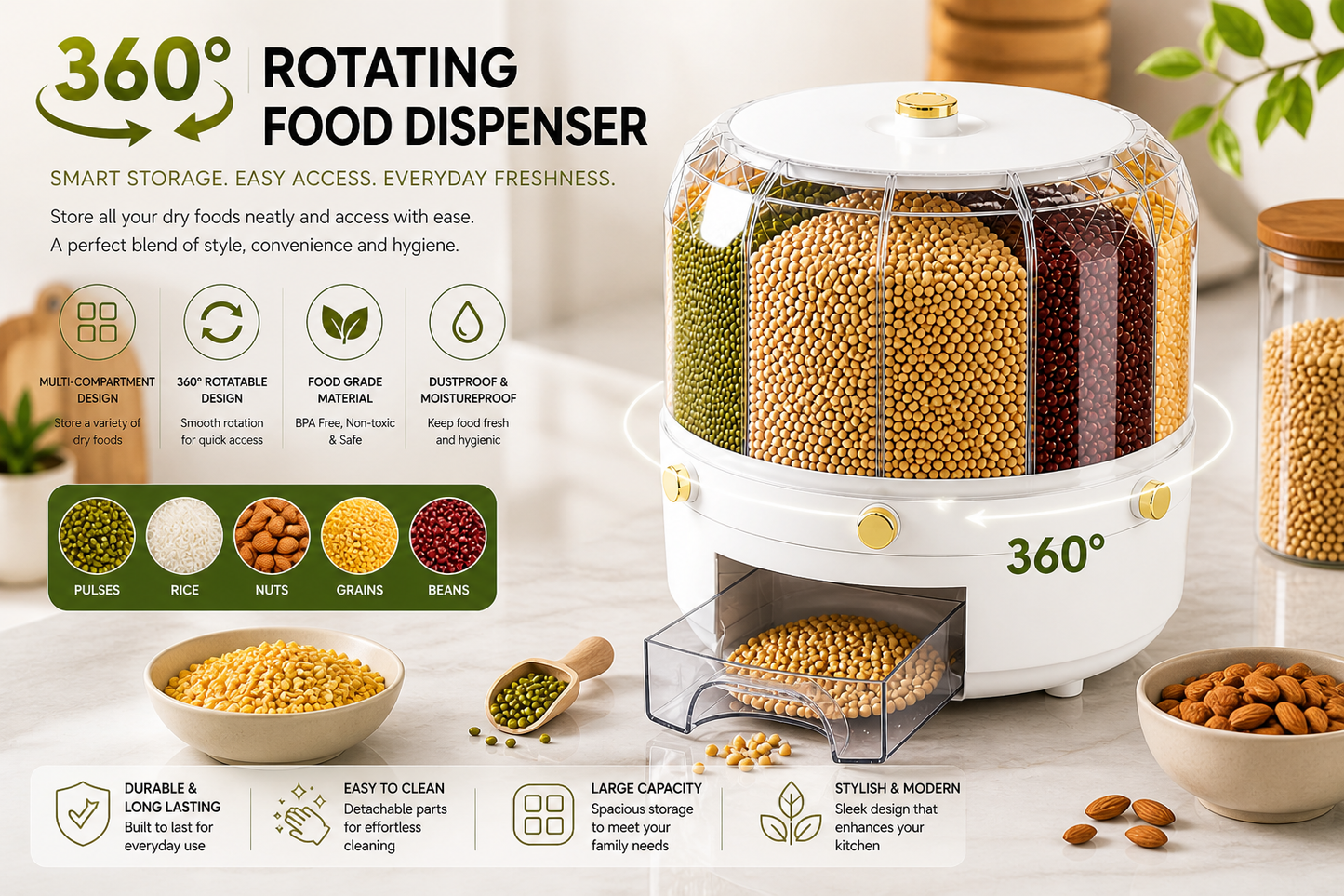 360° Rotating Food Dispenser