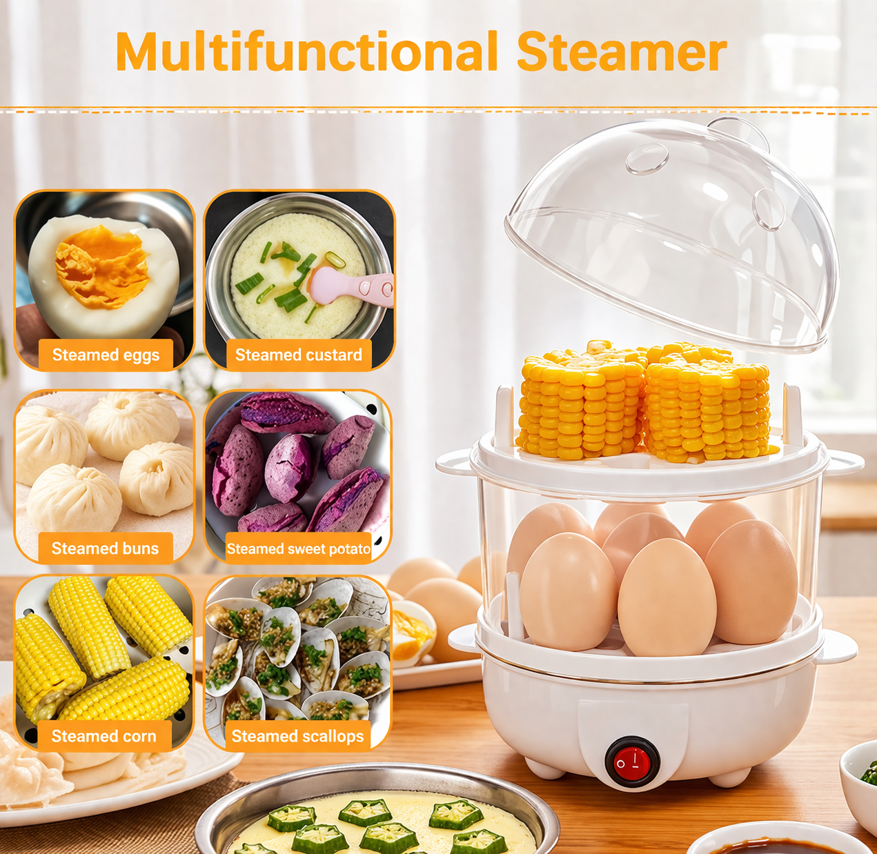 Double Layer Egg Boiler